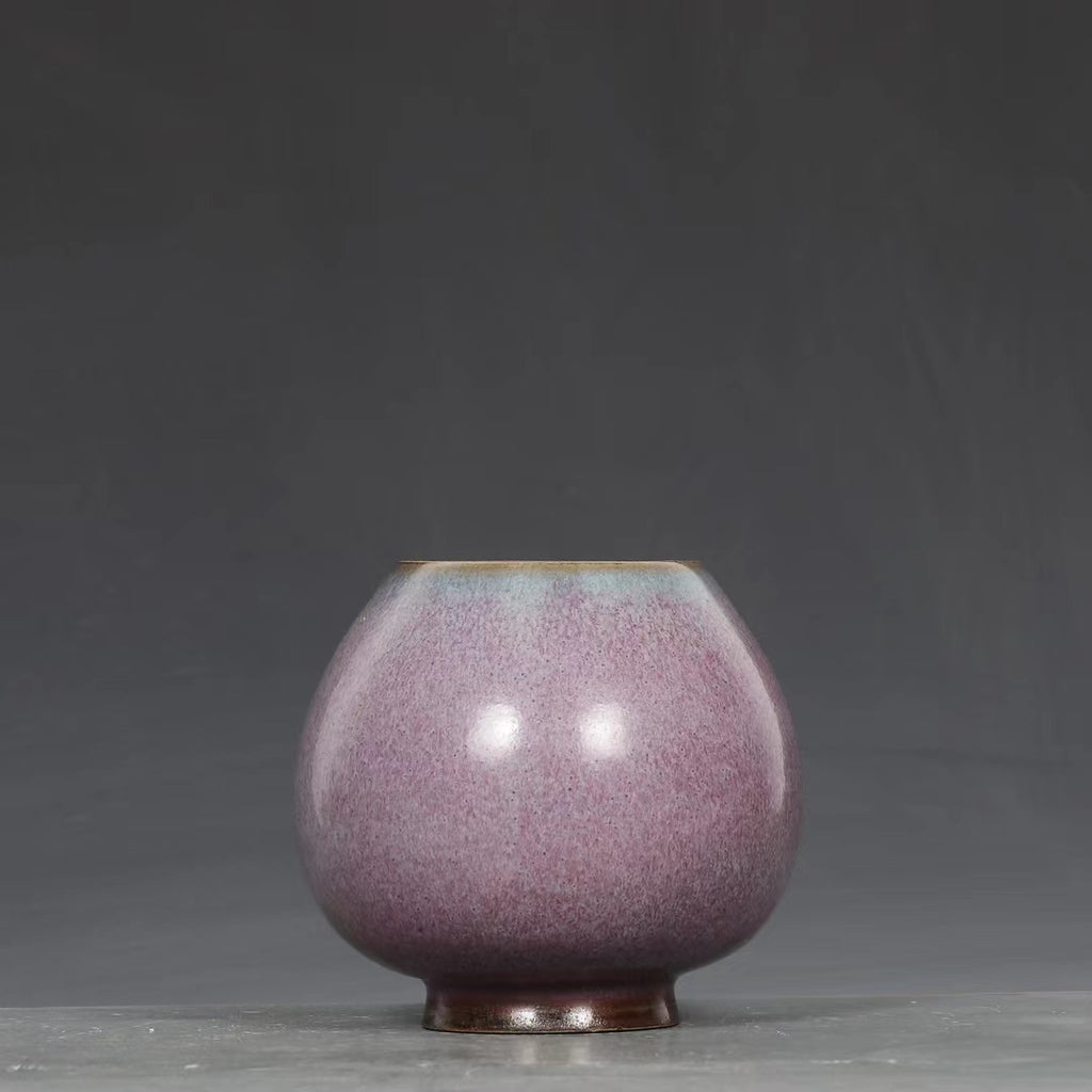 Jun Ware Rose Purple Flower Pot 056