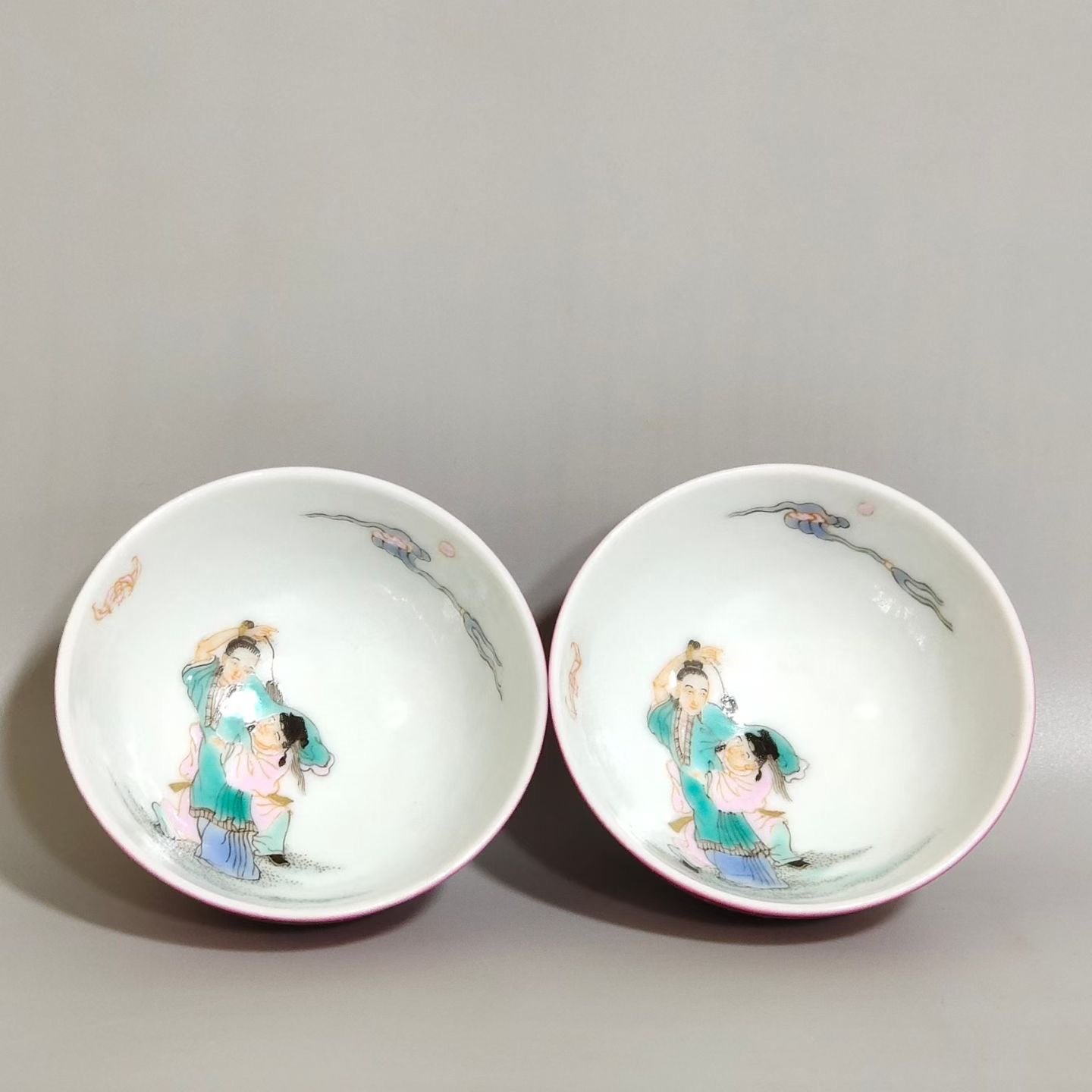 Famille Rose Carmine Red Porcelain Bowl