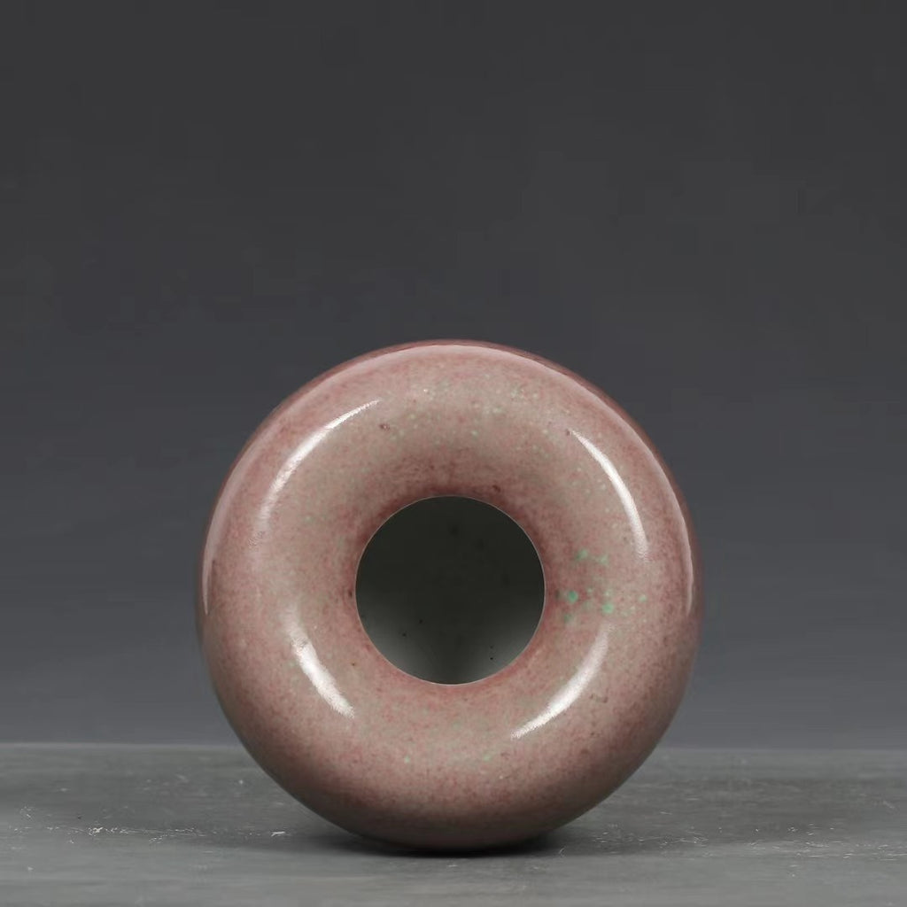 Cowpea Red Apple-Shaped Zun Vase 051