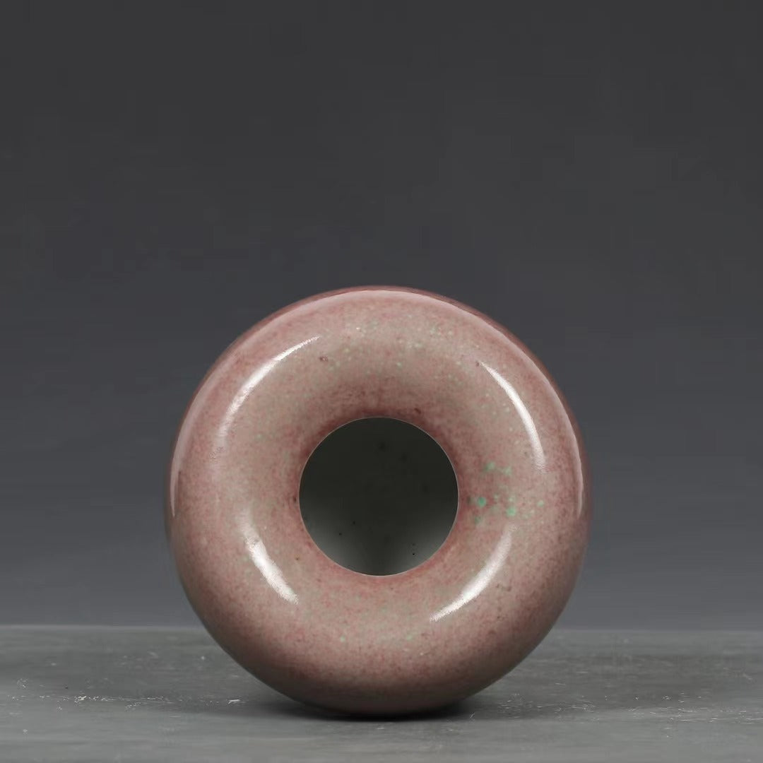 Cowpea Red Apple-Shaped Zun Vase 051