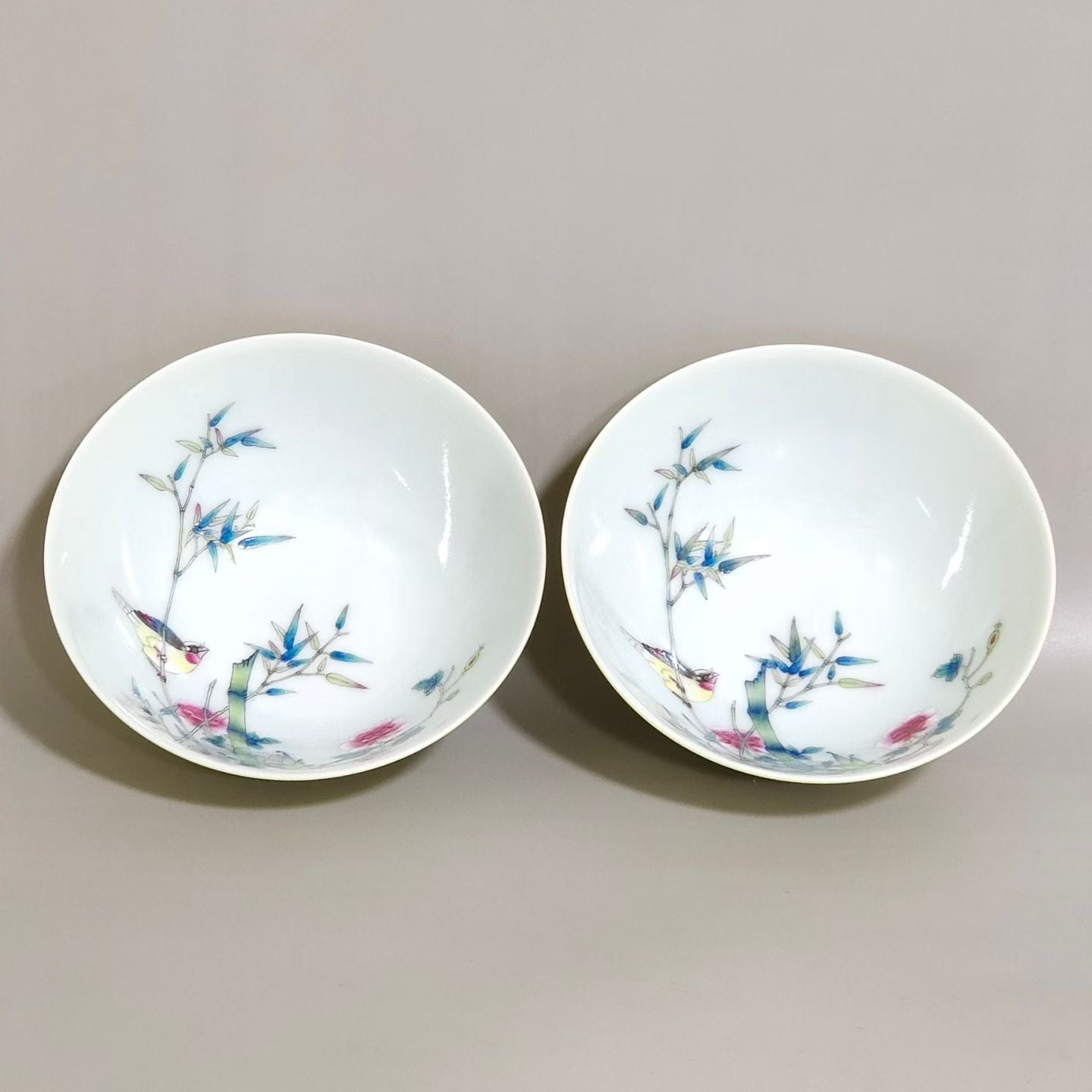 Famille Rose Yellow Glazed Porcelain Bowl