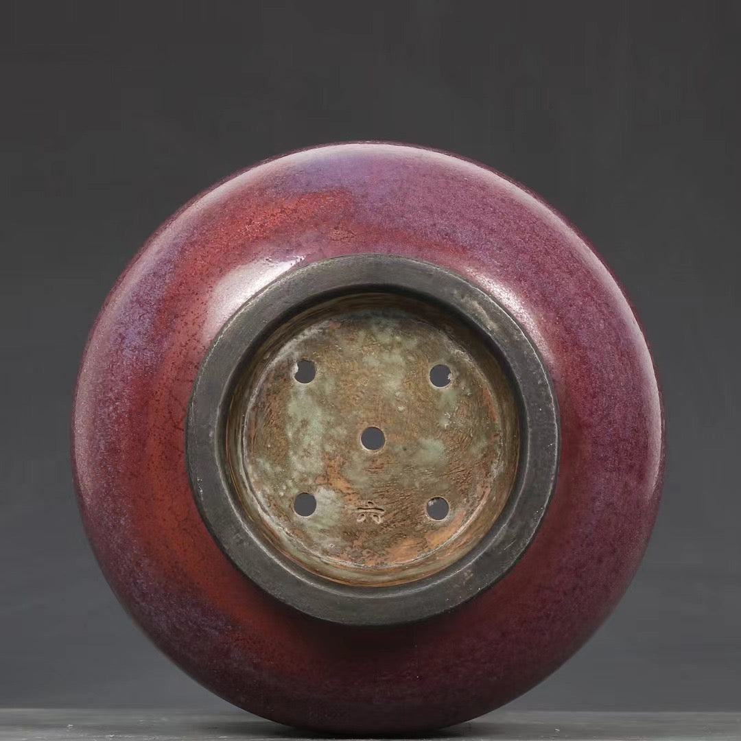 Song Dynasty Jun Kiln Rose Purple Zhadou-Form Flower Pot 052