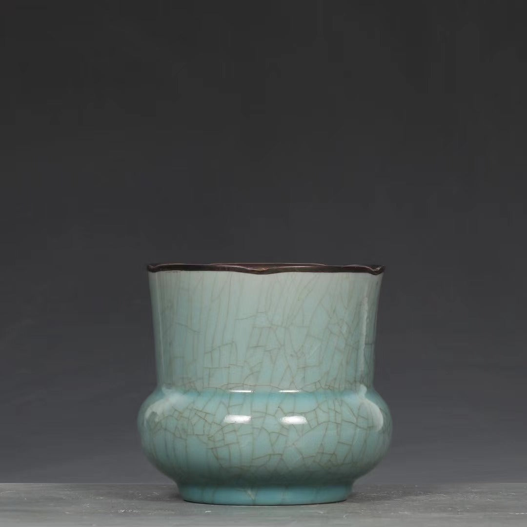 Song Dynasty Ru Kiln Sky-Blue Glazed Zhadou 053